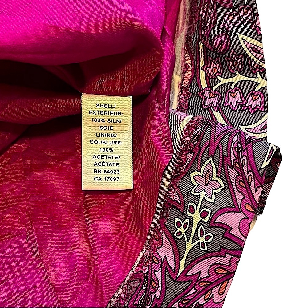 NWOT Banana Republic Pleated Paisley Silk Skirt. Size 2. - Picture 7 of 7